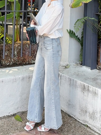 MORNING BLUE FLARE DENIM  - PETITEGIRLS 小个子定制款