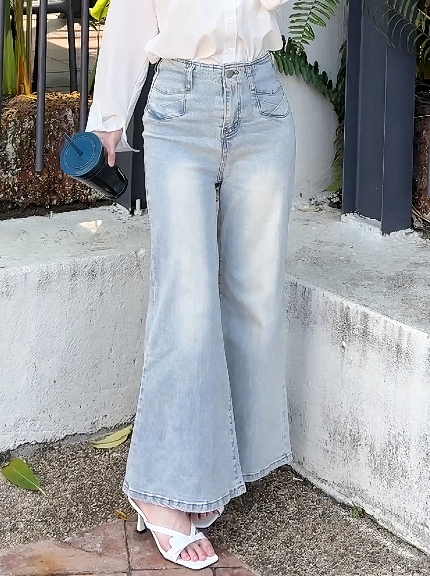 MORNING BLUE FLARE DENIM  - PETITEGIRLS 小个子定制款