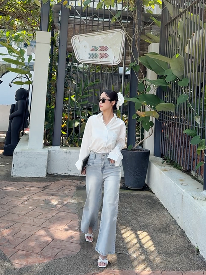MORNING BLUE FLARE DENIM  - PETITEGIRLS 小个子定制款