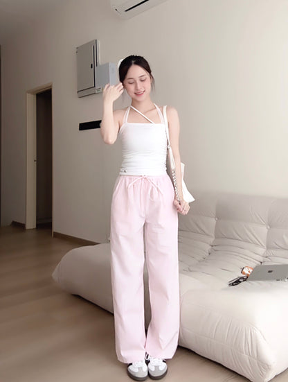 PINK STRIPE COMFORT PANTS - PETITEGIRLS 小个子定制款
