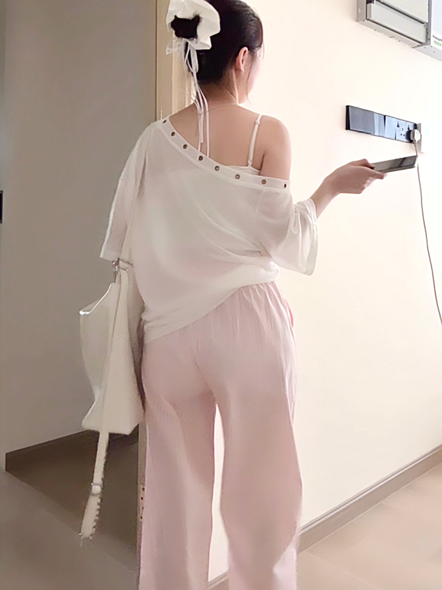 PINK STRIPE COMFORT PANTS - PETITEGIRLS 小个子定制款