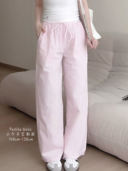 PINK STRIPE COMFORT PANTS - PETITEGIRLS 小个子定制款