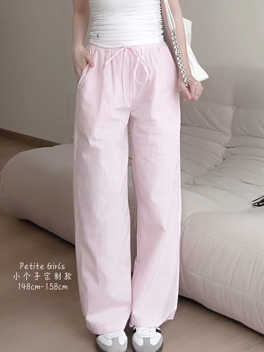 PINK STRIPE COMFORT PANTS - PETITEGIRLS 小个子定制款