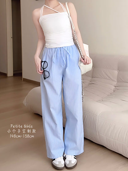 BLUE STRIPE COMFORT PANTS - PETITEGIRLS 小个子定制款