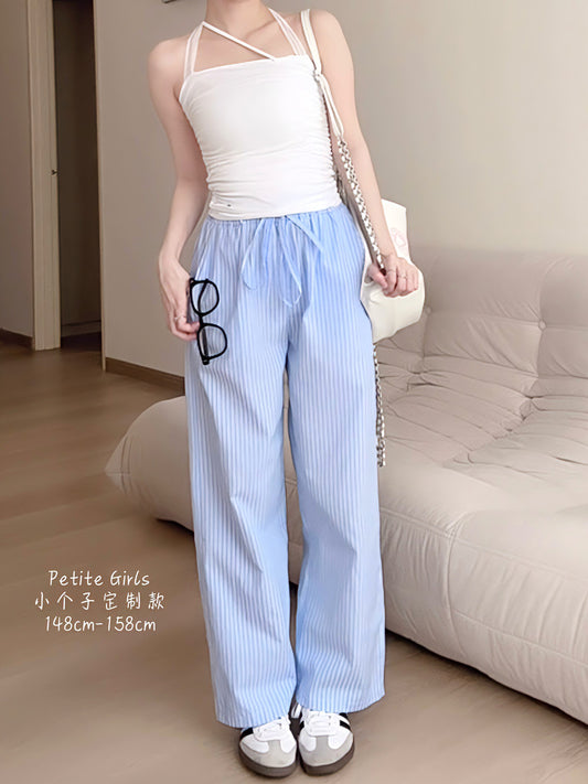BLUE STRIPE COMFORT PANTS - PETITEGIRLS 小个子定制款