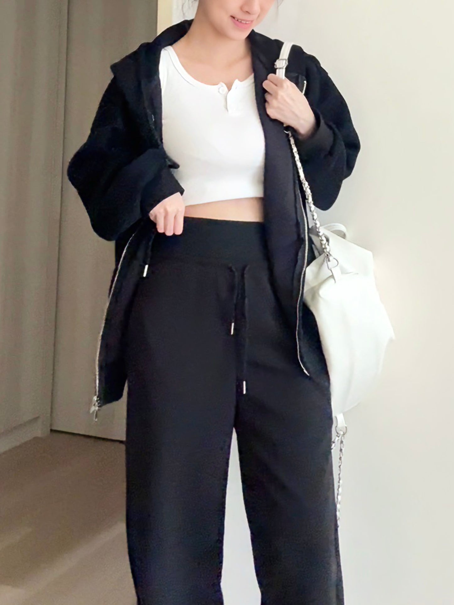 BLACK HOODIE JACKET