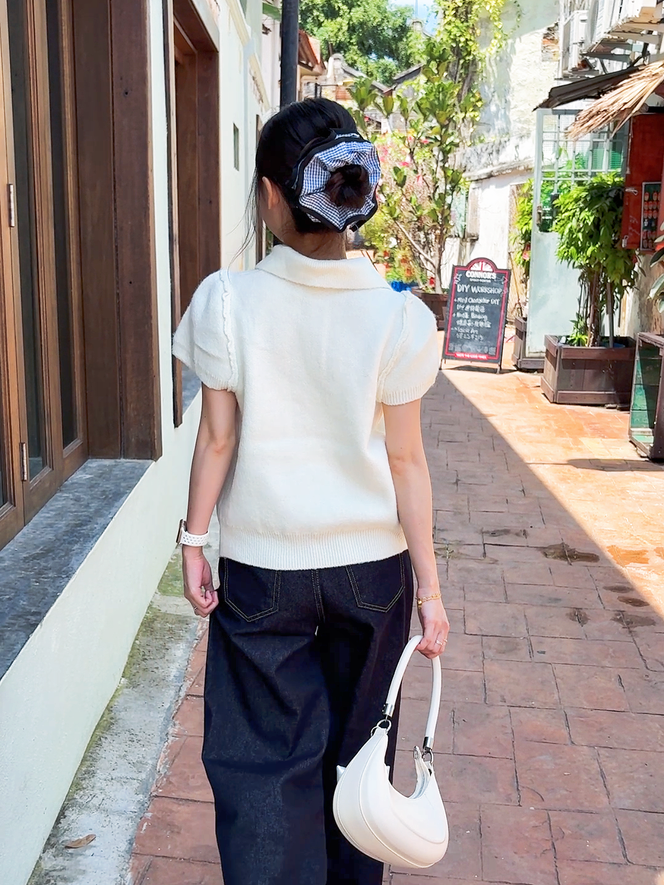 MINIMAL KNIT POLO TOP