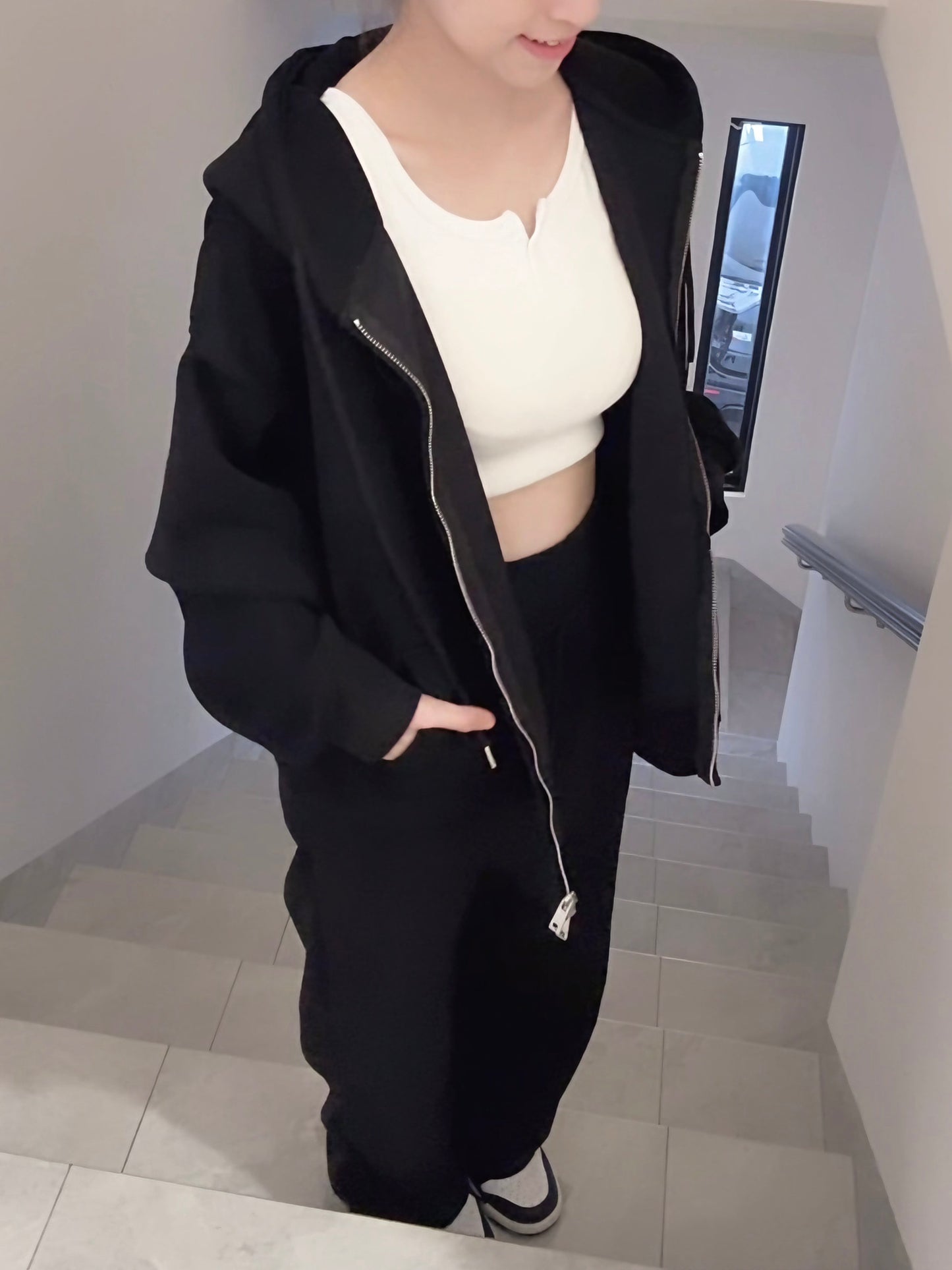 SOFT BLACK MOOD SET - PANTS+JACKET