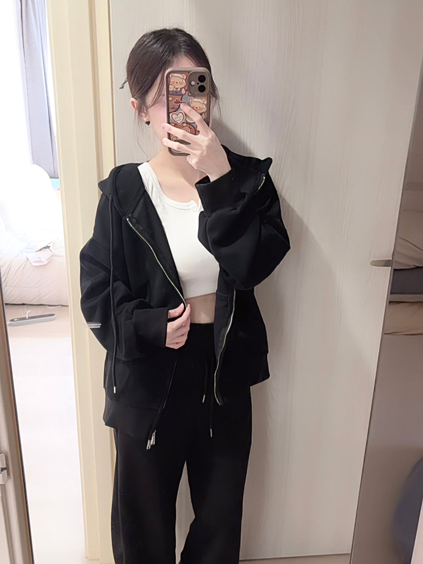 SOFT BLACK MOOD SET - PANTS+JACKET
