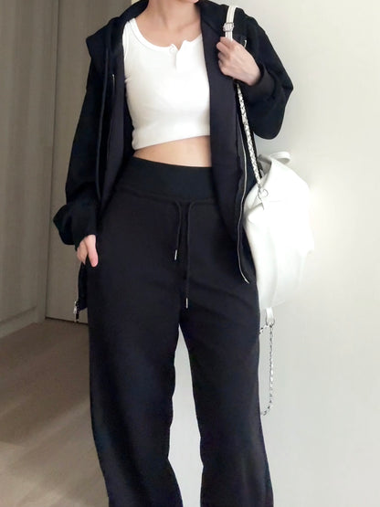 SOFT BLACK BRIANNA PANTS - PETITEGIRLS 小个子定制款