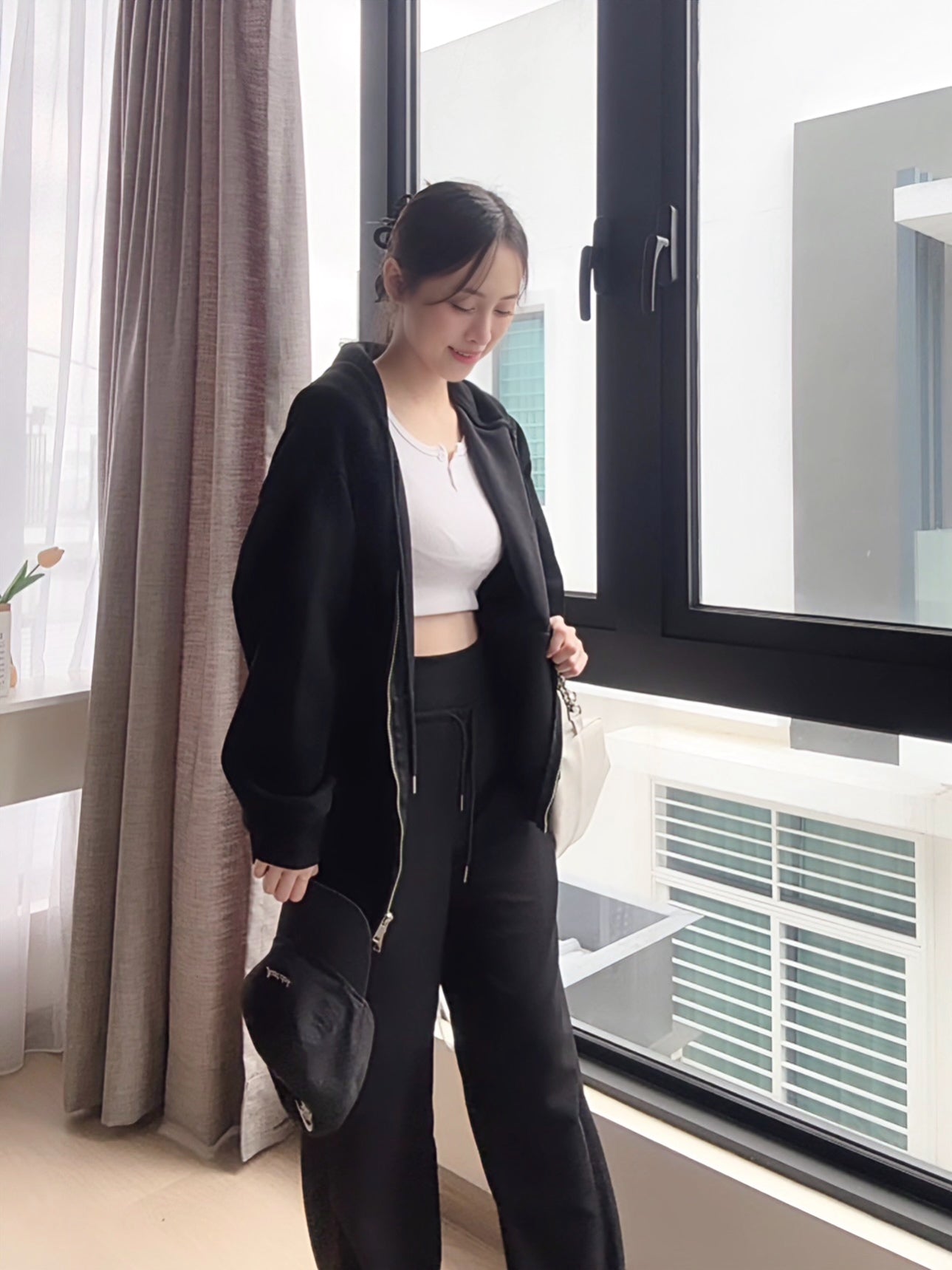 SOFT BLACK MOOD SET - PANTS+JACKET