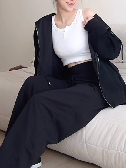 SOFT BLACK MOOD SET - PANTS+JACKET