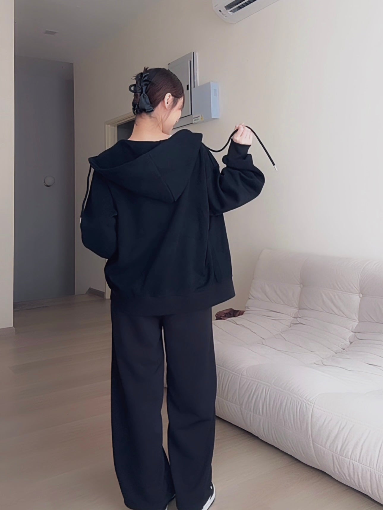 SOFT BLACK MOOD SET - PANTS+JACKET