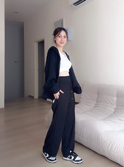 SOFT BLACK BRIANNA PANTS - PETITEGIRLS 小个子定制款