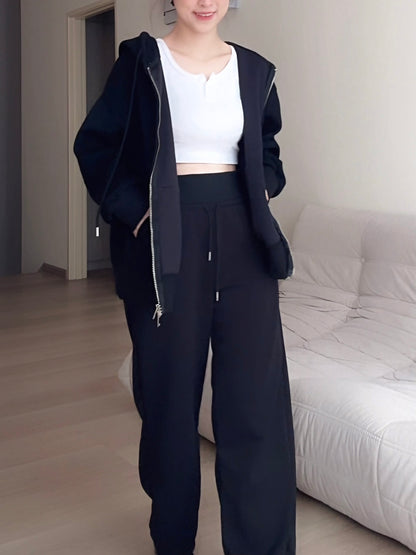SOFT BLACK MOOD SET - PANTS+JACKET