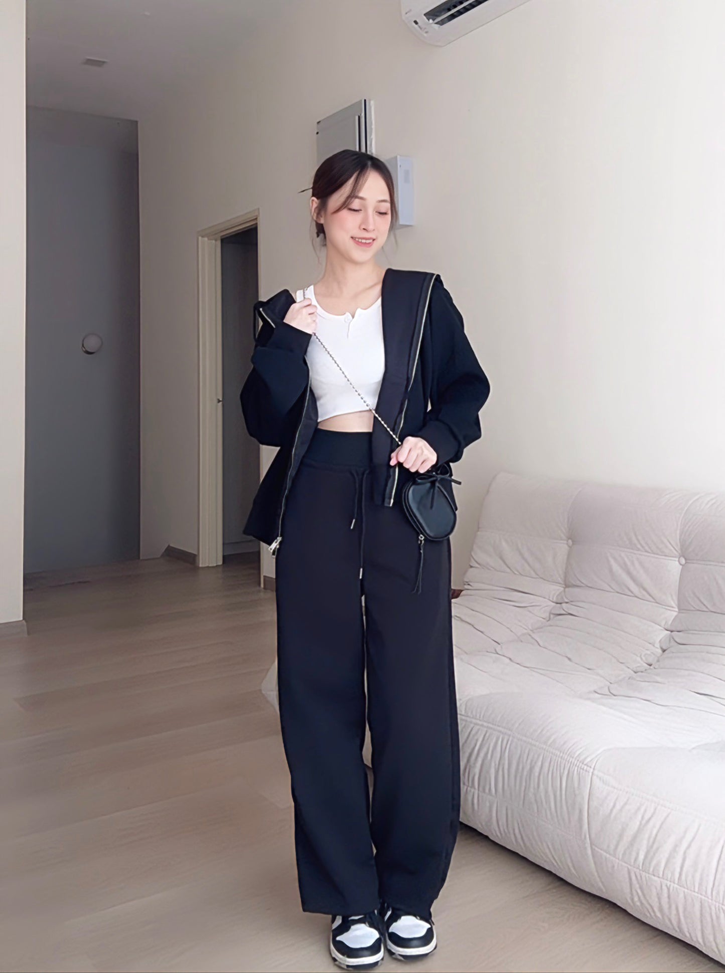 SOFT BLACK MOOD SET - PANTS+JACKET