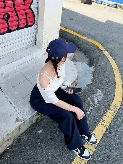 NAVY BREEZE PANTS - PETITEGIRLS 小个子定制款