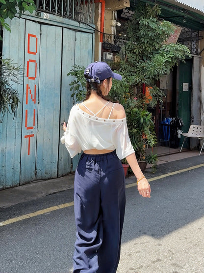 OFF-SHOULDER 2-PIECE TOP SET / FREE INNER CAMI