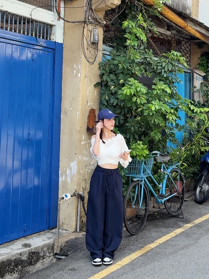 NAVY BREEZE PANTS - PETITEGIRLS 小个子定制款