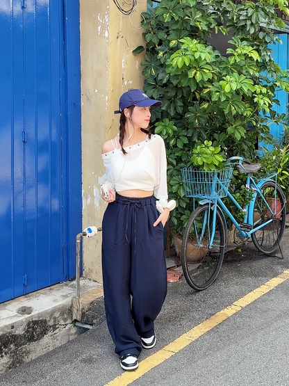 NAVY BREEZE PANTS - PETITEGIRLS 小个子定制款