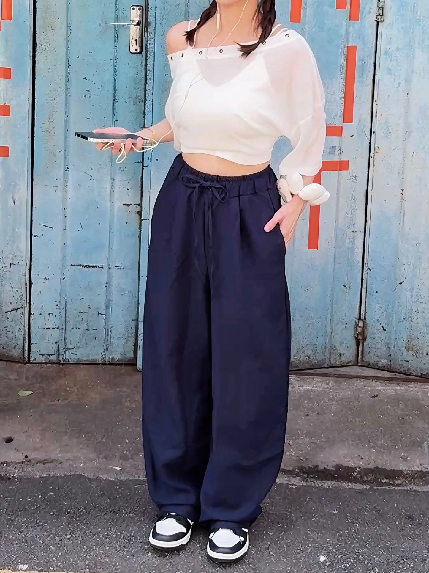 NAVY BREEZE PANTS - PETITEGIRLS 小个子定制款