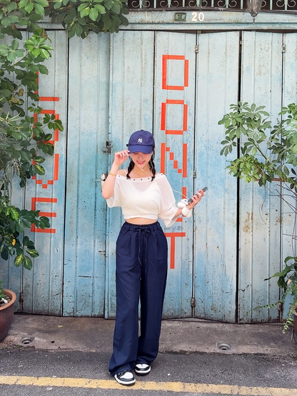 NAVY BREEZE PANTS - PETITEGIRLS 小个子定制款