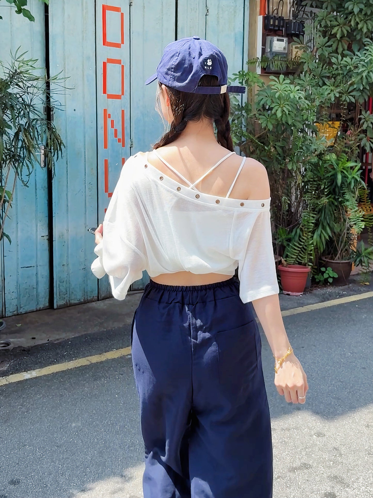 OFF-SHOULDER 2-PIECE TOP SET / FREE INNER CAMI