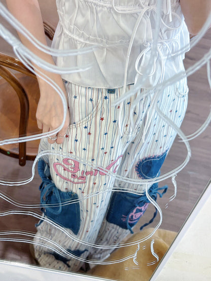 BONBON PATCH PANTS - PETITEGIRLS 小个子定制款