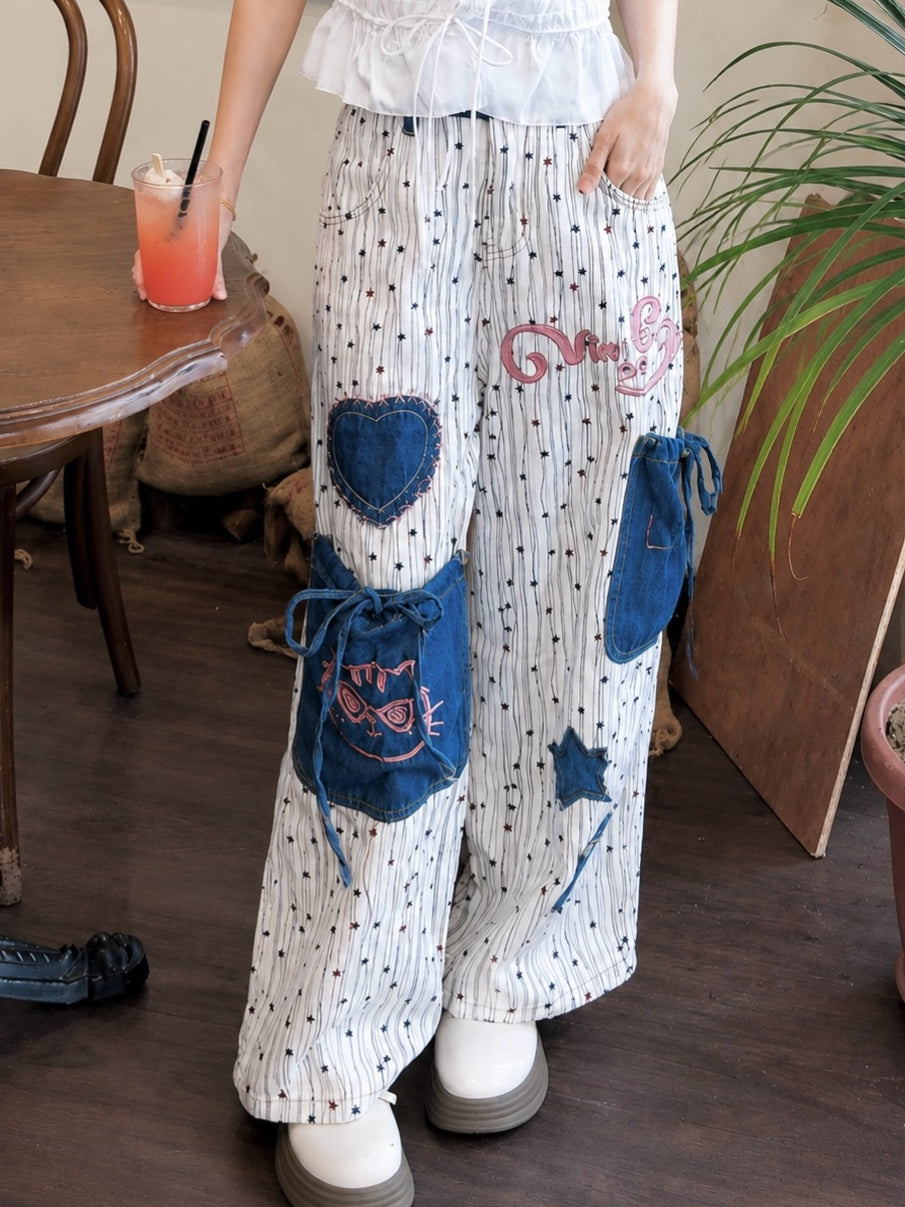 BONBON PATCH PANTS - PETITEGIRLS 小个子定制款