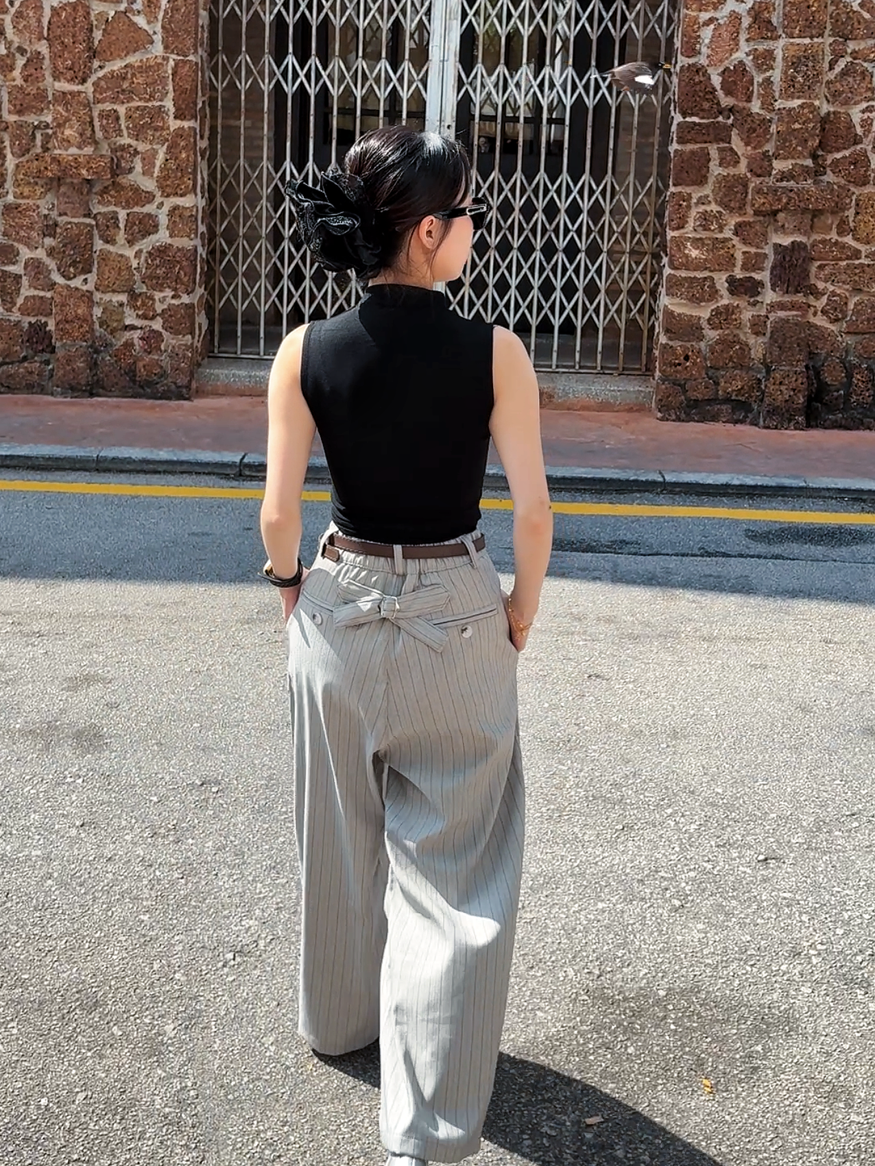 ASH PINSTRIPE PANTS - PETITEGIRLS 小个子定制款