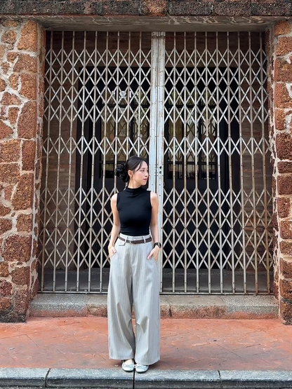 ASH PINSTRIPE PANTS - PETITEGIRLS 小个子定制款
