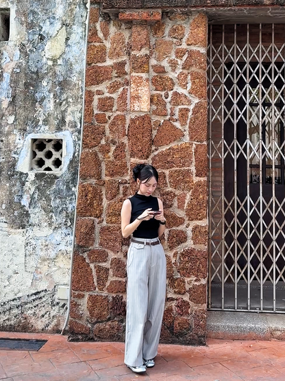 ASH PINSTRIPE PANTS - PETITEGIRLS 小个子定制款
