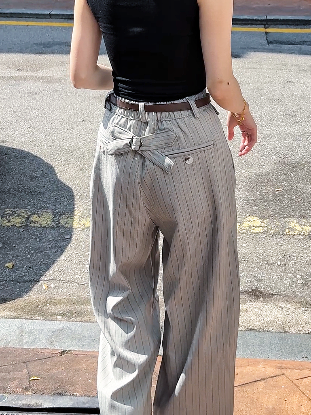 ASH PINSTRIPE PANTS - PETITEGIRLS 小个子定制款