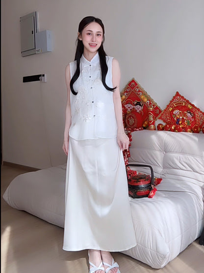 APRICOT MAXI SKIRT - PETITEGIRLS 小个子定制款