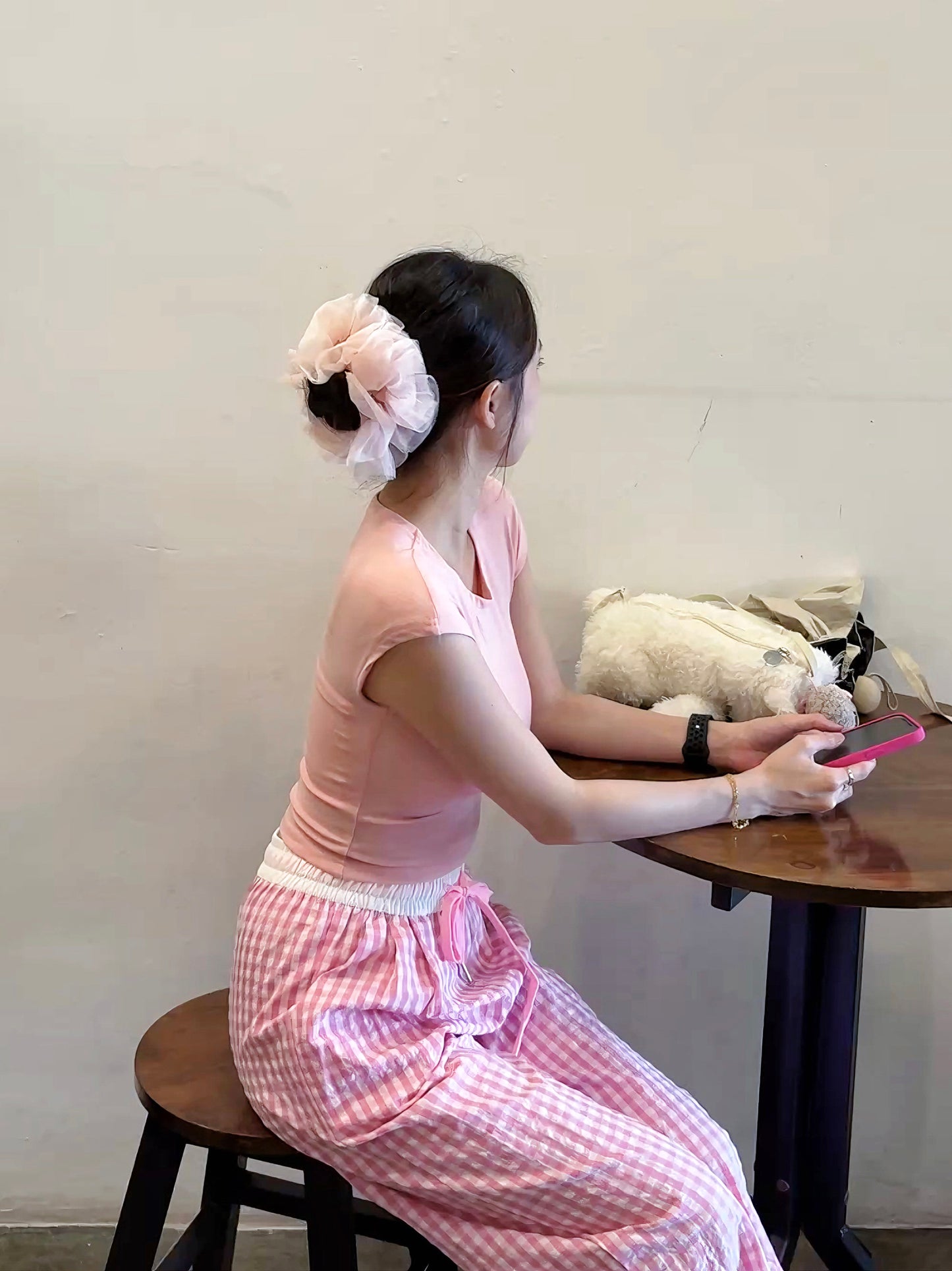 BALLET GINGHAM PANTS - PETITEGIRLS 小个子定制款