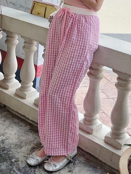 BALLET GINGHAM PANTS - PETITEGIRLS 小个子定制款