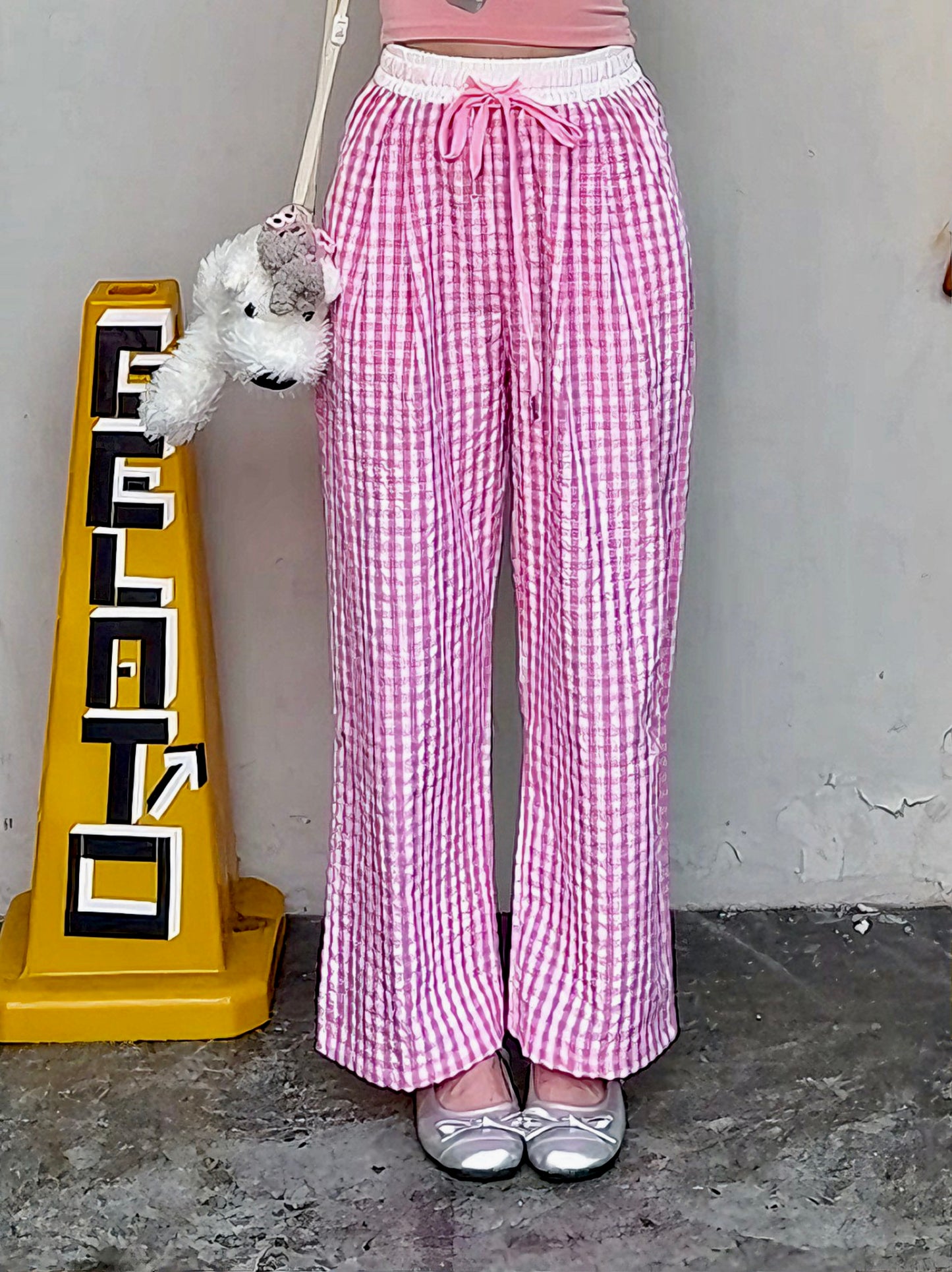 BALLET GINGHAM PANTS - PETITEGIRLS 小个子定制款