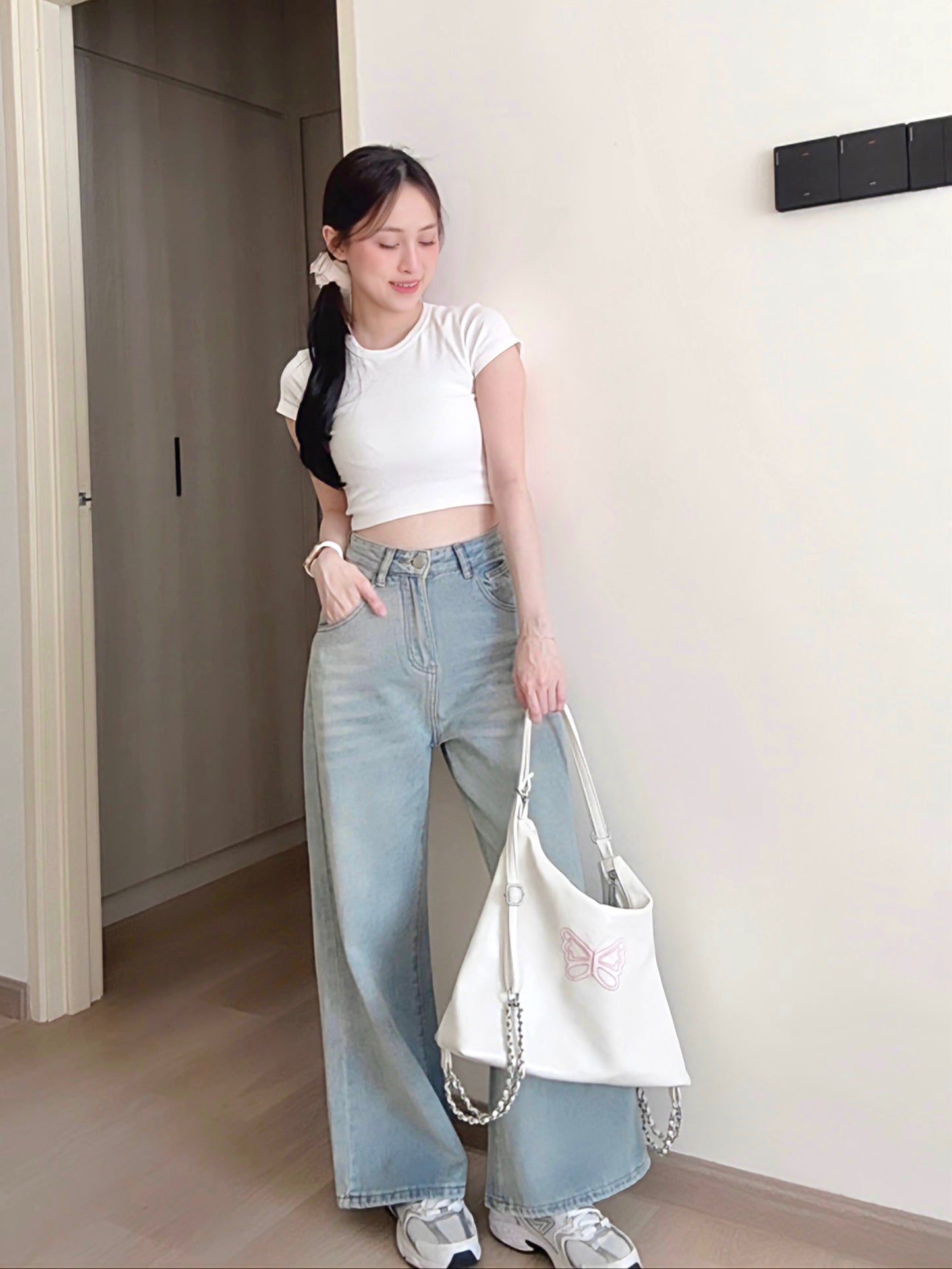 MORNING LIGHT STRAIGHT JEANS - PETITEGIRLS 小个子定制款