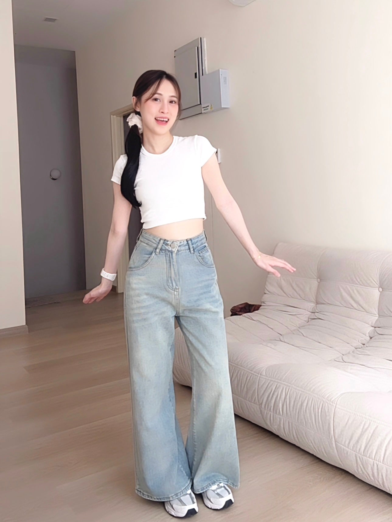 MORNING LIGHT STRAIGHT JEANS - PETITEGIRLS 小个子定制款