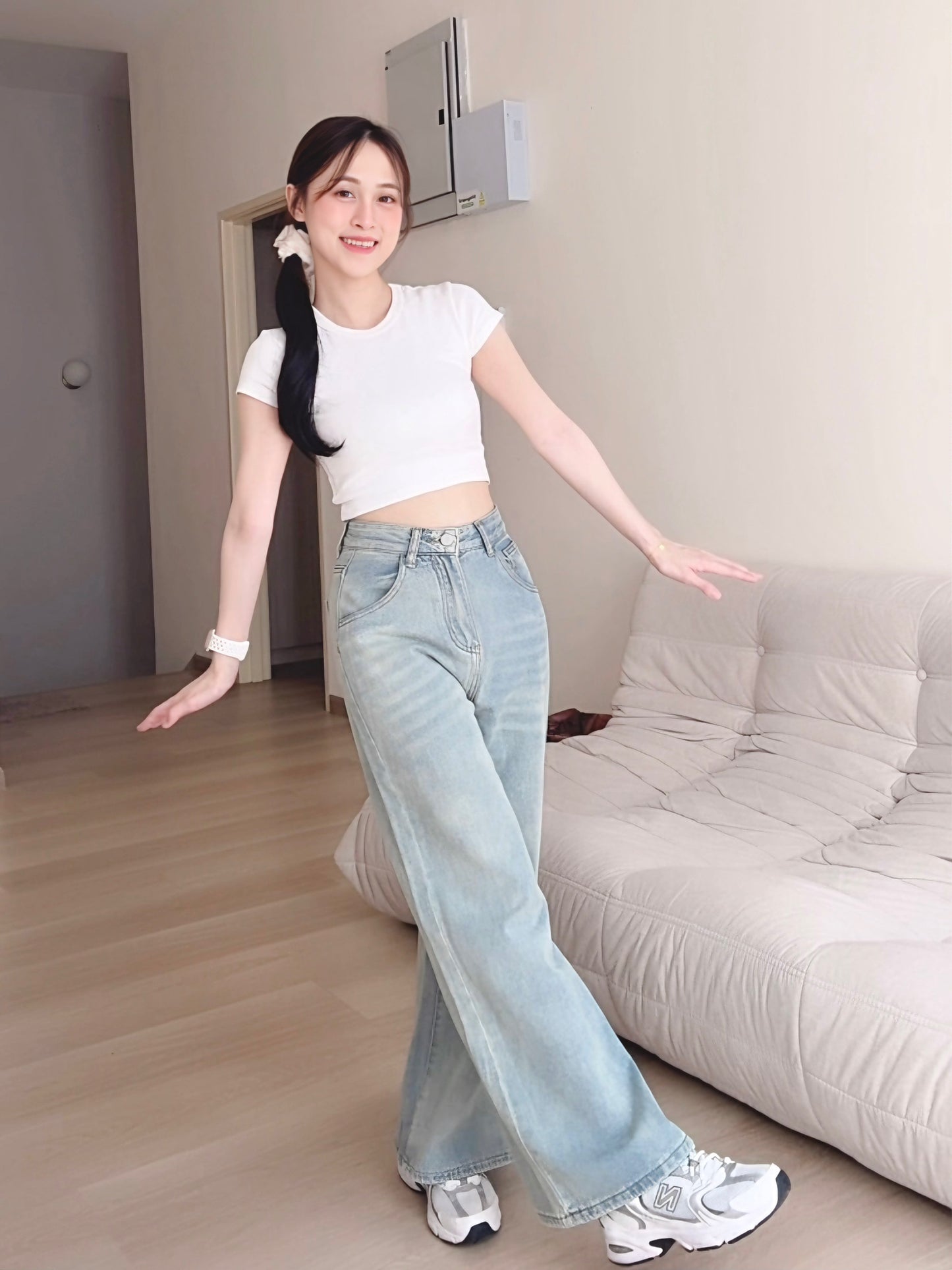 MORNING LIGHT STRAIGHT JEANS - PETITEGIRLS 小个子定制款