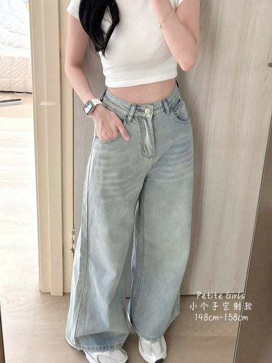 MORNING LIGHT STRAIGHT JEANS - PETITEGIRLS 小个子定制款