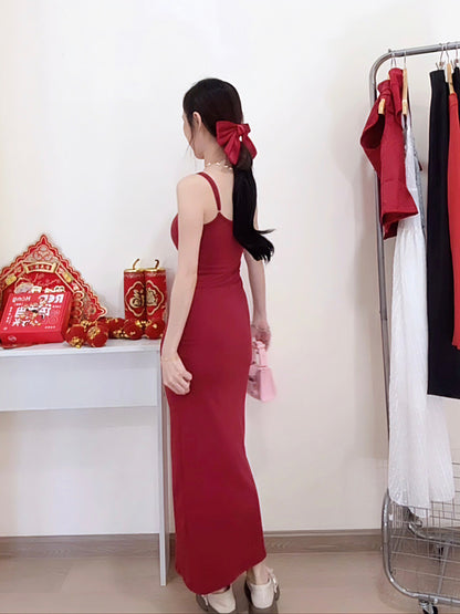 BURGUNDY BODYCON DRESS - PETITEGIRLS 小个子定制款