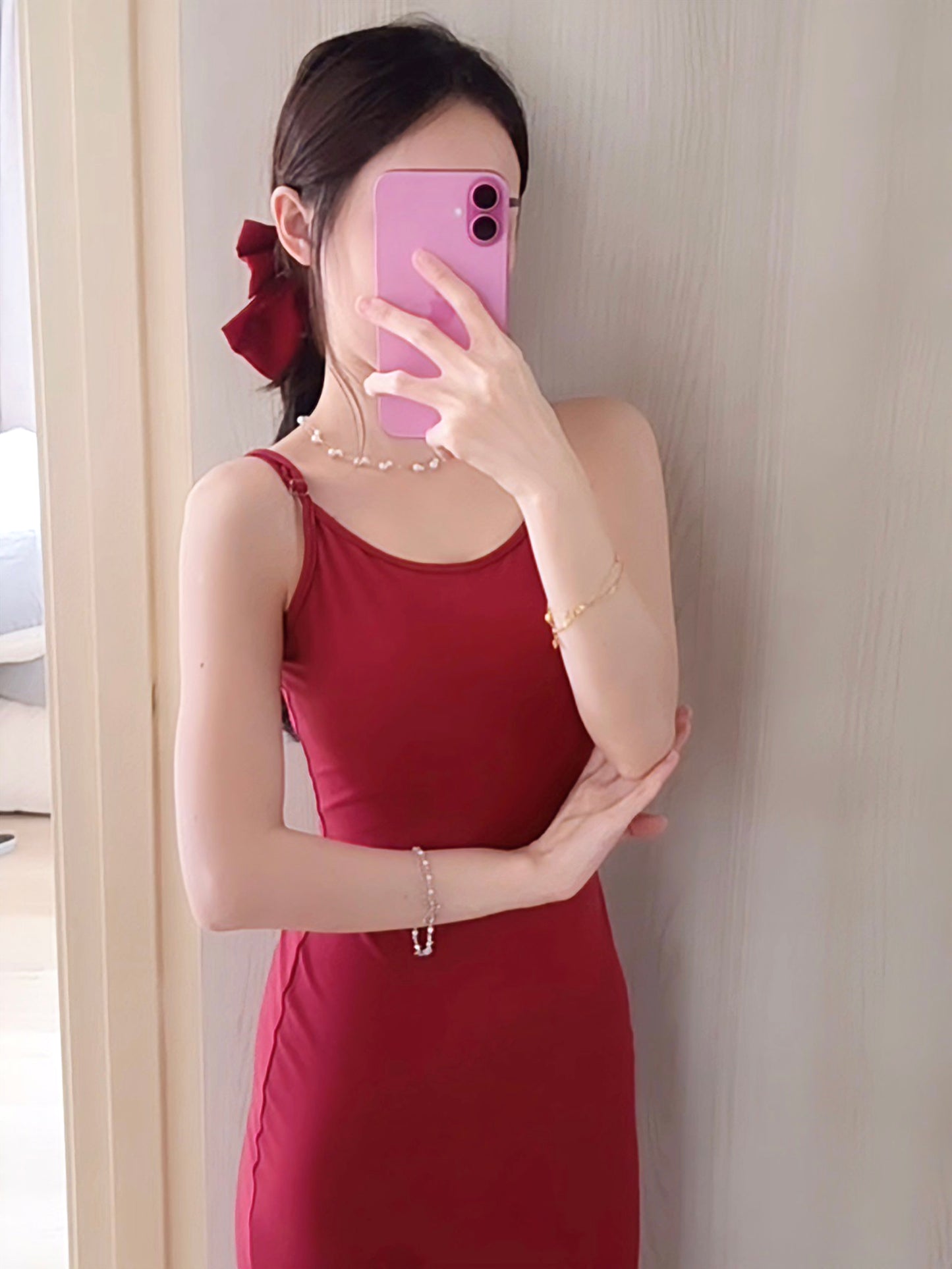 BURGUNDY BODYCON DRESS - PETITEGIRLS 小个子定制款