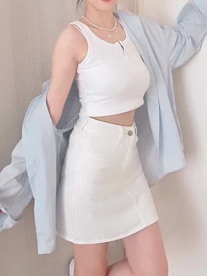 CASUAL DENIM SKIRT