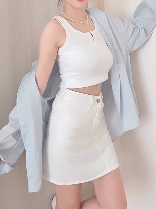 CASUAL DENIM SKIRT