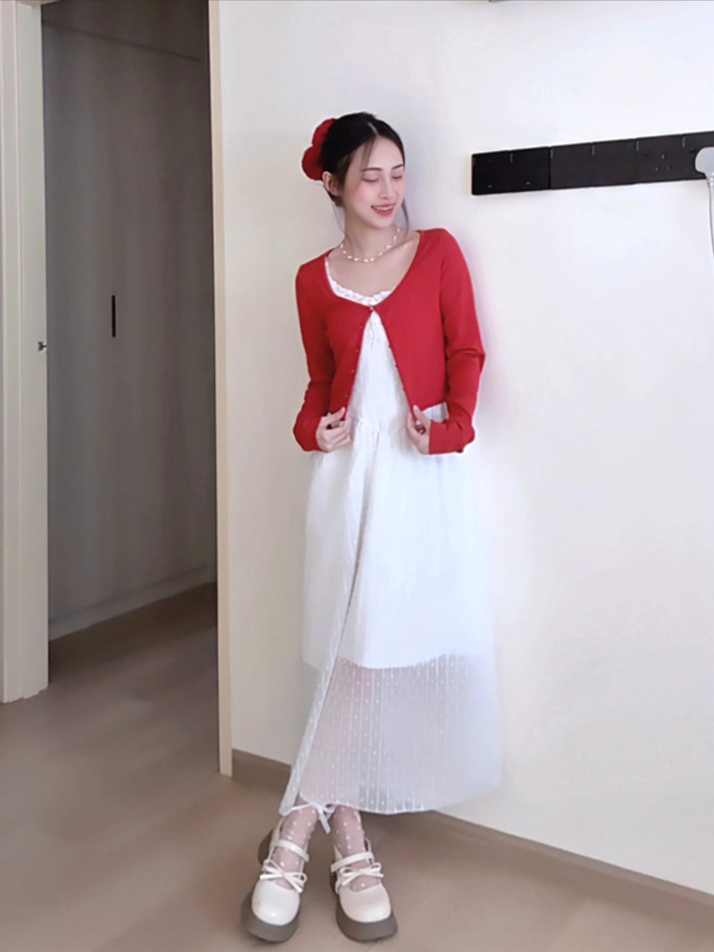 LUMIERE WHITE LACE MAXI DRESS - PETITEGIRLS 小个子定制款