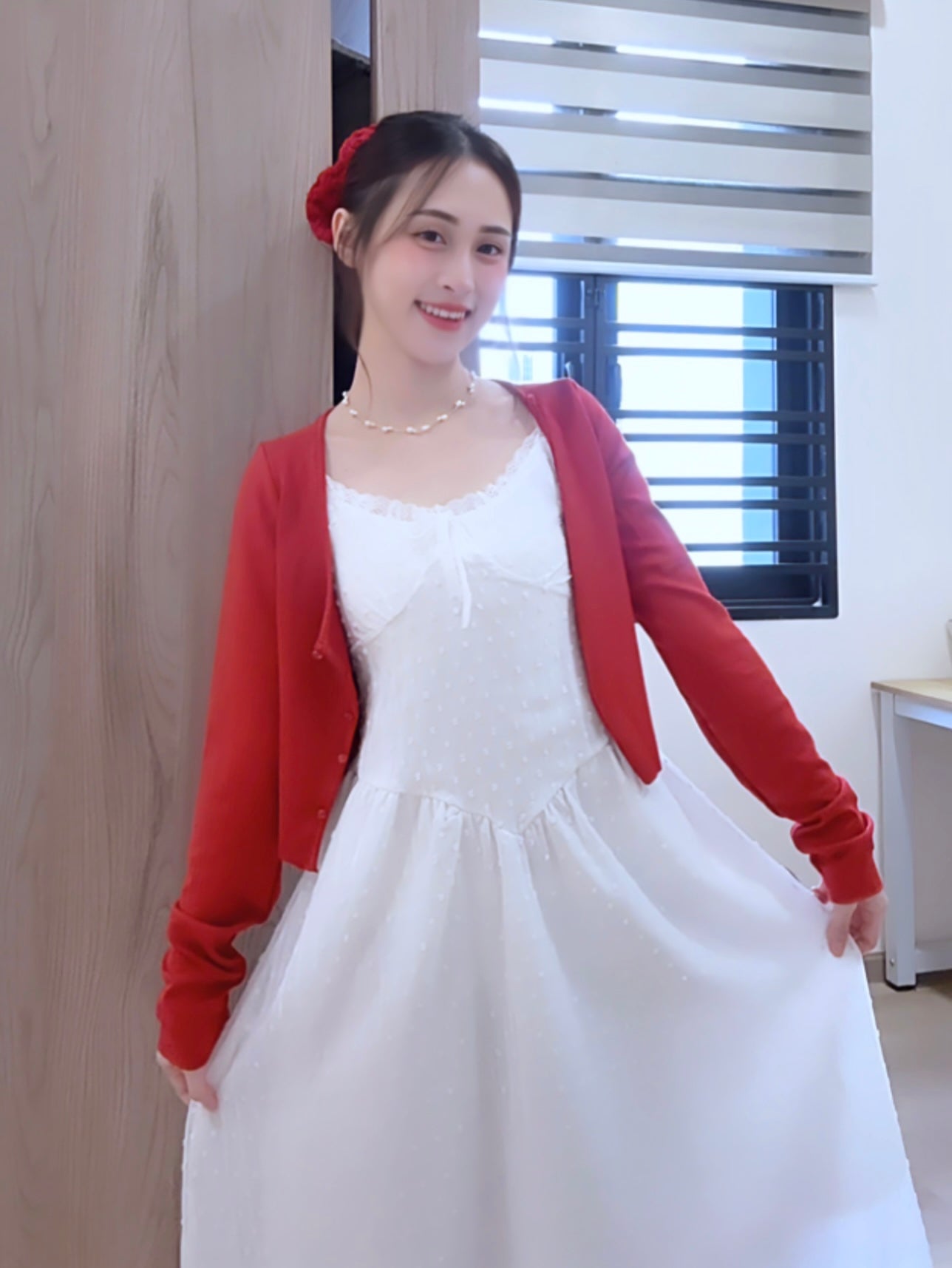 LUMIERE WHITE LACE MAXI DRESS - PETITEGIRLS 小个子定制款