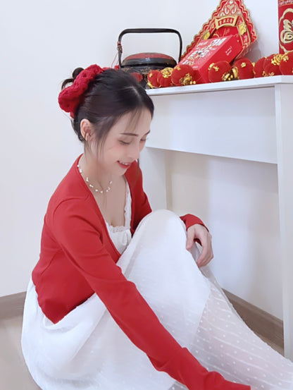 LUMIERE WHITE LACE MAXI DRESS - PETITEGIRLS 小个子定制款