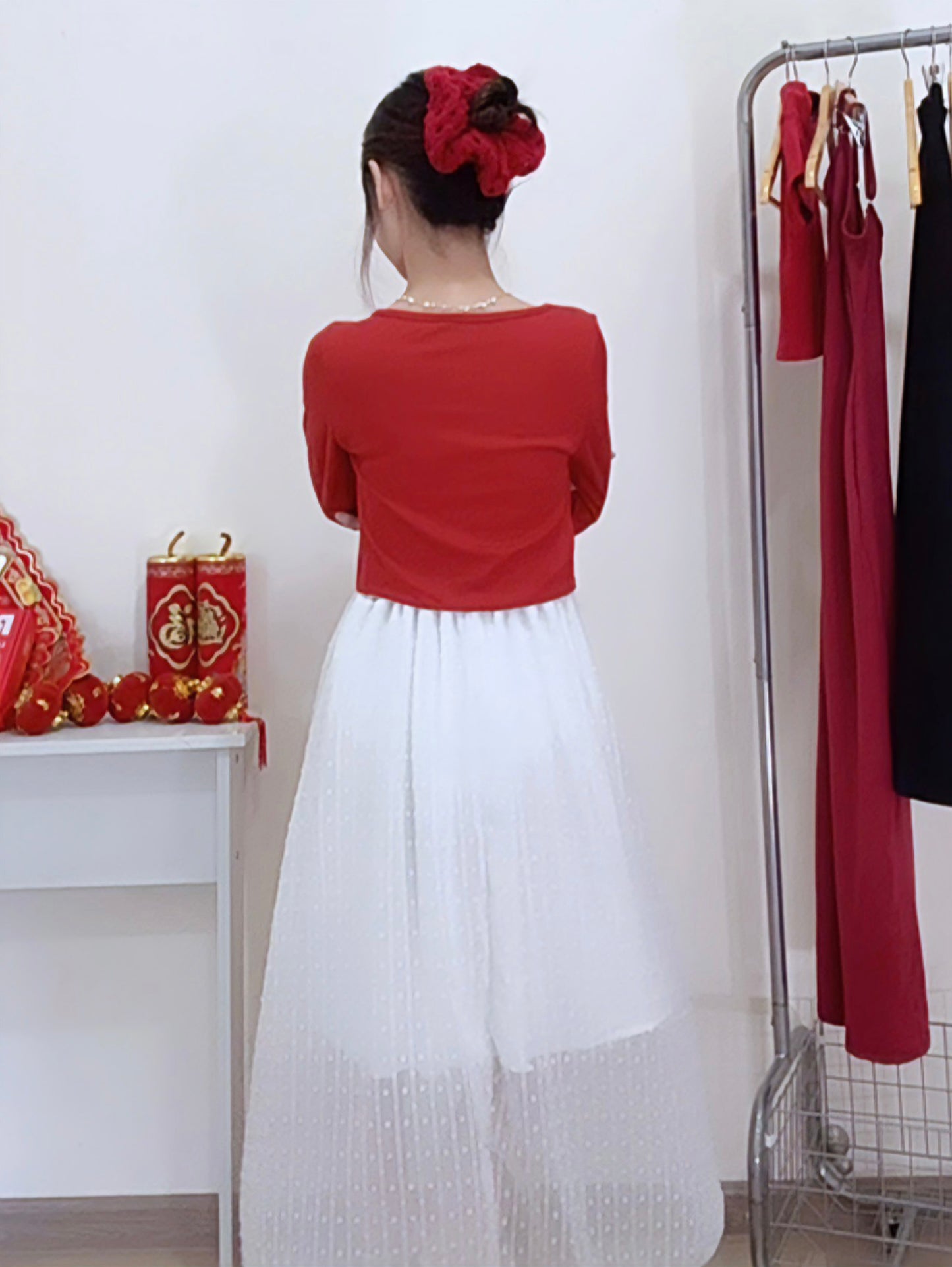 LUMIERE WHITE LACE MAXI DRESS - PETITEGIRLS 小个子定制款
