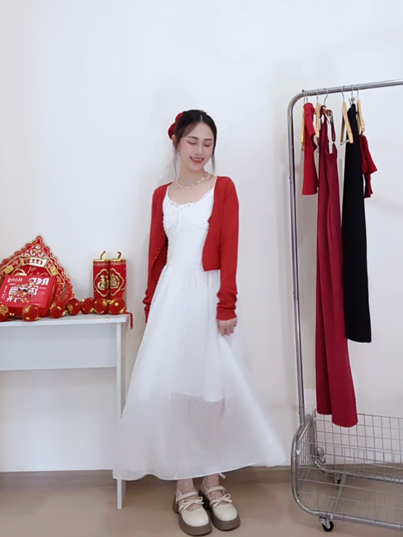 LUMIERE WHITE LACE MAXI DRESS - PETITEGIRLS 小个子定制款